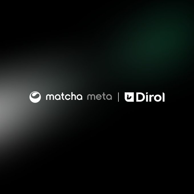 The image features a black background with white text that reads "Matcha Meta integrated its first native aggregator: @DirolProtocol Better pricing for users More pressure on every aggregator to compete That'S a win for the ecosystem". The main focus of this image is the integration of Matcha Meta into the Dirol Protocol, which is an aggregator platform. This integration allows users to access better pricing and more competitive terms compared to traditional aggregators.