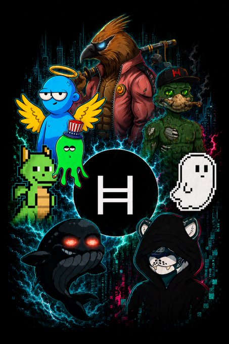 A vibrant character collage featuring various cartoon and game-inspired avatars surrounding a central circular logo with the letter 'A'.
