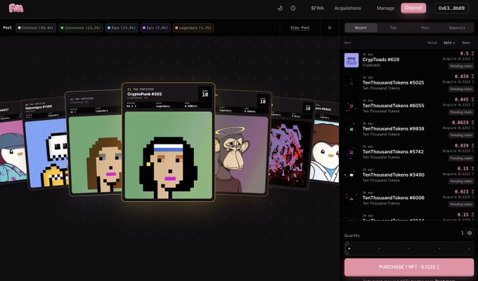 The image displays a CryptoPunks NFT marketplace showing various pixel-art character listings, including "CryptoPunk #292" priced at 0.039 ETH, alongside a portfolio showing tokens like $PUNKS worth $78.0K and an acquisition filter set to "Common" NFTs.

This relates to the post's commentary about gambling in crypto by highlighting an NFT trading platform where users buy digital collectibles—essentially speculative assets whose value fluctuates like a gamble, raising questions about which platforms offer the fairest odds for participants.
