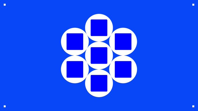 The image features a blue flag with white circles arranged in a symmetrical pattern of six rows and six columns. The flag has a unique design that resembles an AI narrative or a story, as if it's telling us about Base MCP. This AI narrative is based on the idea that agents can connect to wallets and interact with them. The image captures this concept by showing the intricate arrangement of circles within the larger blue background.