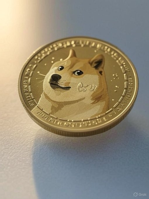 The image features a gold coin with a cartoon depiction of a dog's face, which appears to be a Dogecoin. The coin has a value of one dollar. The caption below the coin reads "What's your target price for Dogecoin? Be bold." This suggests that the coin is being sold at a high price and encourages potential buyers to be bold in their investment decisions.