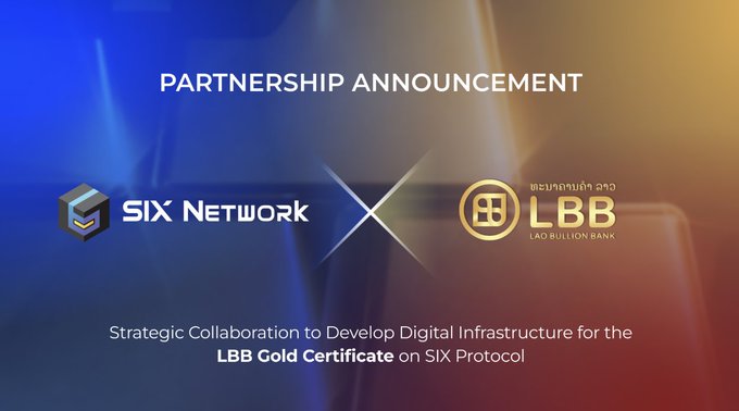 Partnership announcement between SIX Network and LBB (Lao Bullion Bank) for strategic collaboration to develop digital infrastructure for the LBB Gold Certificate on SIX Protocol.