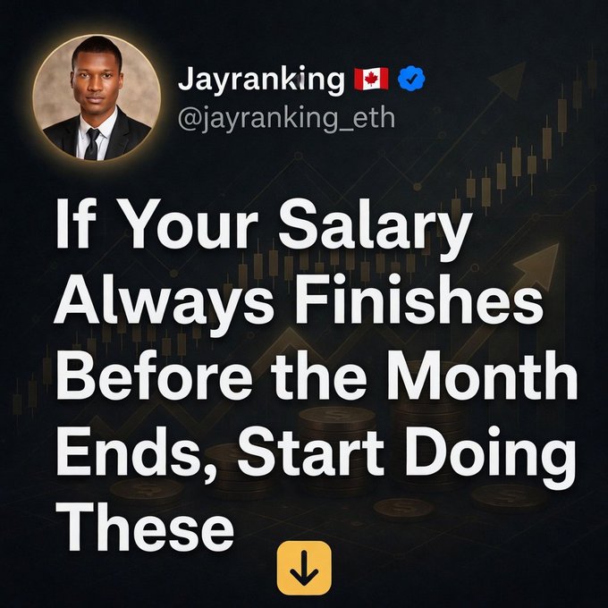 A dark background with a gradient of black and yellow, featuring text promoting financial advice on Twitter.