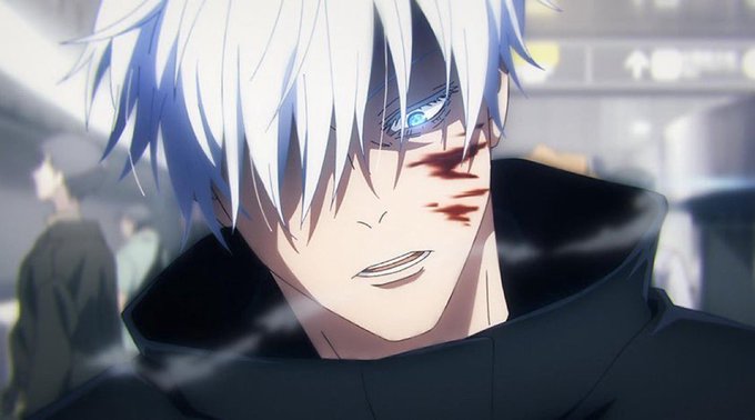 An anime-style character with white hair, a blue eye, and a serious expression with a scar across his face, wearing dark clothing. The image appears to be used as profile art for a crypto giveaway promotion.