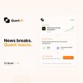 Screenshot of a 'News breaks. Quiet reacts.' article on the Quest AI app.
