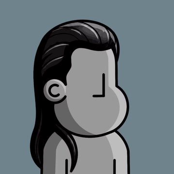 The image shows a gray character wearing long black hair with a serious expression. The caption below the image suggests that participating in the giveaway involves typing an original tweet or quote for the original post's content. This implies that the image may be related to a meme, graphic, marketplace, or any form of digital content where sharing and reposting are common practices.