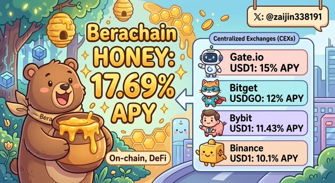 The image shows a bear holding honey, accompanied by text reading about Berkain honey, its benefits, and the advantages of using it as a currency. The main focus is on the bear's relationship with the honey, symbolizing its value or usefulness in this context.