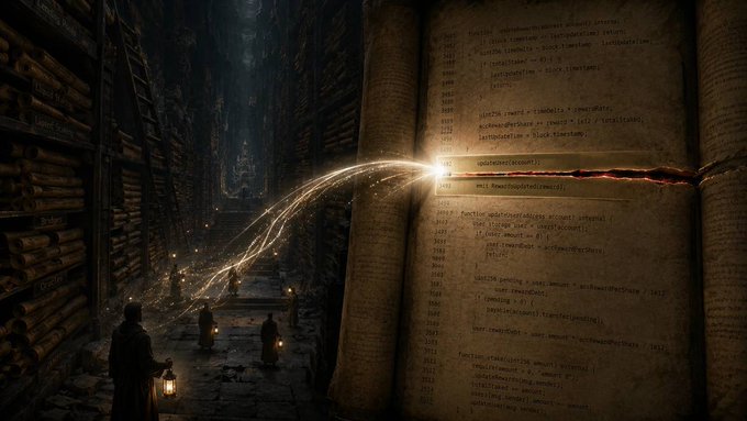 The image features a large book with a glowing light coming from the top right corner of the page, creating an ethereal atmosphere. The book appears to be old or ancient-looking, possibly containing historical information. In the background, there are several people standing around and looking at the book, suggesting that they might be researchers or historians examining its contents. The image also includes a caption about a website called "AI thế hệ mới có thể tìm ra lỗ hổng nghiên cứu bảo mật tên Taylor Hornby, đã phát hiện ra một lỗ hổng nghiêm trọng trong giao thức Orchard của Zcash".