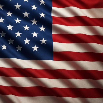A close-up of the American flag with its stars and stripes waving in the wind, symbolizing the United States government and legislative processes referenced in the post about the Senate needing 60 votes to advance the CLARITY Act.