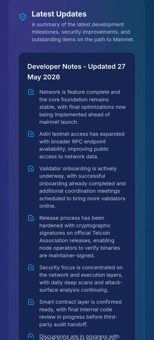 The image shows a screenshot of a webpage with blue text, including a title that reads "Developer Notes - Updated 27 May 2016", an author's name, and a description of the content. The text also mentions that there are updates available for the developer notes section.