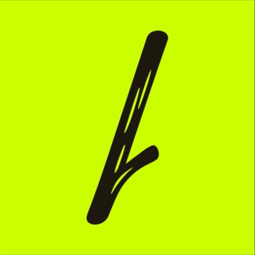 A black script-style letter "L" on a bright lime green background, representing the ticker symbol for $STOCKIMPALER — a stock highlighted in the post for its early-stage chart setup and meme identity potential.