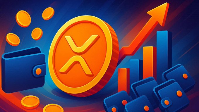 The image features a large XRP coin alongside wallets, stacked coins, and an ascending bar graph with an upward arrow, symbolizing growth and opportunity. It visually reinforces the post's message that the projected $18.9 trillion tokenization market could drive significant demand for the XRP Ledger (XRPL).