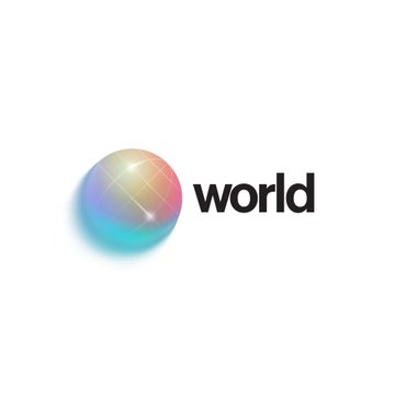 The image shows the World.xyz logo featuring a colorful, gradient-hued sphere next to the word "world" in black text. This branding corresponds to the prediction market platform mentioned in the post, which recently announced its migration from Solana to Robinhood Chain following the launch that used Chainlink as its oracle provider.