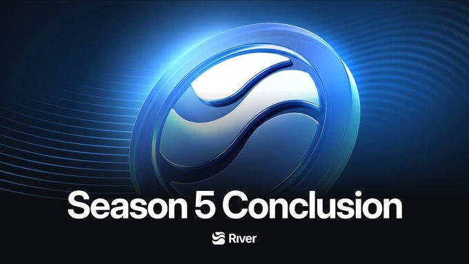 A blue logo graphic reading 'Season 5 Conclusion' for River.