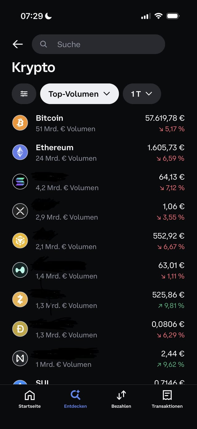 The image shows a phone screen displaying various cryptocurrency prices for Bitcoin, Ethereum, Ripple, and others. The text on the screen reads "Crypto market dead or good time to buy" with different cryptocurrencies listed below. The phone's position in the top left corner of the screen suggests that it is being used by someone who is interested in investing in these digital assets.