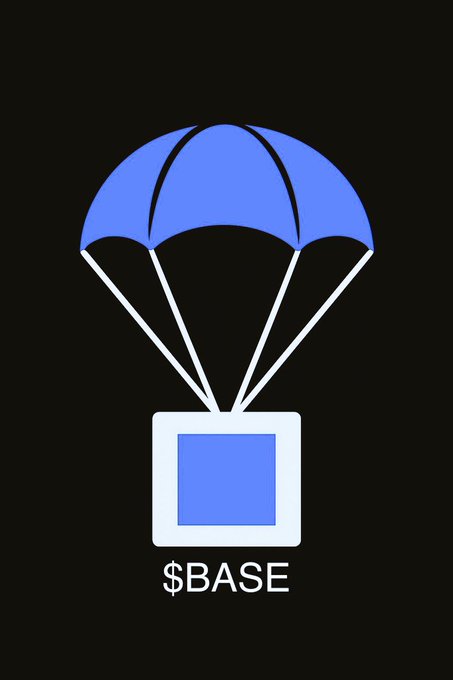 The image features an advertisement for a product or service called "Base". The main visual element of the ad is a blue umbrella with a white border, which appears to be floating in mid-air above a square box that says "Base" on it. The umbrella and the box are positioned centrally within the frame, drawing attention to the product being advertised.