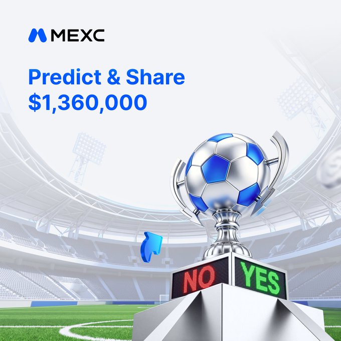 The image features a soccer ball with the letters "MEXC" written on it, which suggests that this photo was taken at the MEXC Kickoff Fest during the MEXC competition. The soccer ball also contains an illustration of a trophy, further supporting the event's theme. A text overlay in the image reads: "The MEXC Kickoff Fest has been live for a few days, and our fams have already joined the Daily Winning Streak Challenge! Get your predictions right, build your streak, &  qualify to share $36,000 every day." This quote indicates that the photo is related to the MEXC competition, and people are encouraged to predict correctly and participate in a contest to win money.