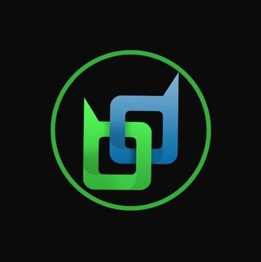 A green and blue stylized logo inside a green circle on a black background, resembling an app or media icon.