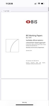 The image shows the cover page of a BIS Working Paper titled "Verifiable off-chain metrics: a blockchain-based approach," authored by Martina Garcia and Sushmita Gupta. This aligns with the post about blockchain and $XRP Ledger, as the paper discusses using blockchain technology to verify off-chain metrics, relevant to the XRPL ecosystem.