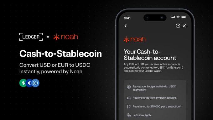 The image shows a cell phone screen displaying a Cash-to-Stablecoin app. The app allows users to convert their cash into cryptocurrency, which can then be used as a stable form of payment or stored in self-custody. Users can receive an IBAN number and access various services such as receiving payments directly from banks, receiving checks, and even getting their paychecks converted into cryptocurrency. The image also includes text that reads "Cash-to-Stablecoin", which is the name of the app being used for this conversion process.