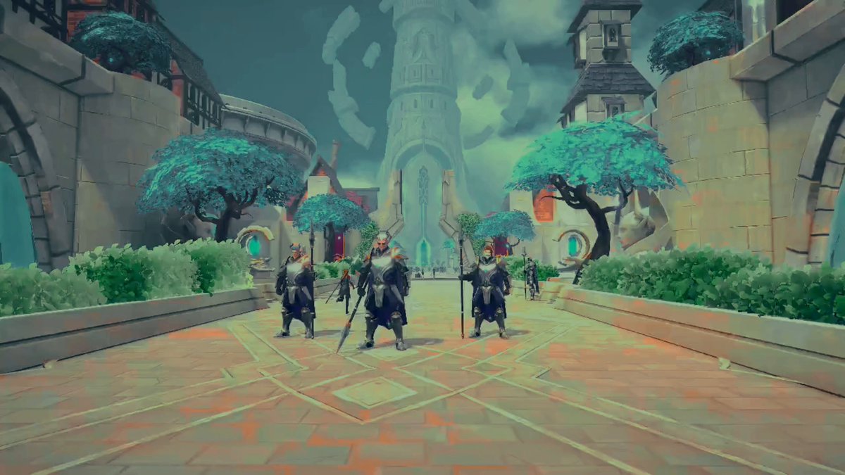 The image shows a group of people dressed in medieval armor walking down a street with buildings in the background. The scene appears to be from a video game, possibly a historical or fantasy setting. The caption provided seems unrelated to the image and does not provide any relevant information about the content of the photo.