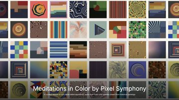 The image features a collection of abstract art pieces, including paintings that are color by pixel. The artworks display various patterns and shapes, showcasing the creativity and skill of the artists who created them. The post also provides information about the artist behind these works, which adds context and depth to the overall presentation.