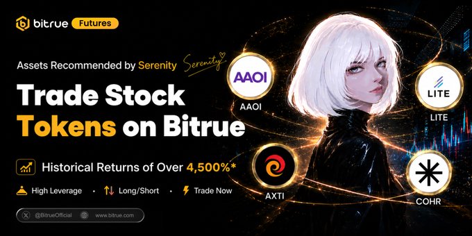 The image features a poster for Bitruenews that showcases four new cryptocurrency pairs being launched by Bitruenews. The poster includes a woman, who appears to be the creator of these crypto assets, as well as logos representing each of the crypto assets. These crypto assets include Bitcoin Cash, Litecoin, Ripple, and Aoi. The post also mentions historical returns on over 4,500 tokens, which are currently available for trading on Bitruenews Futures.