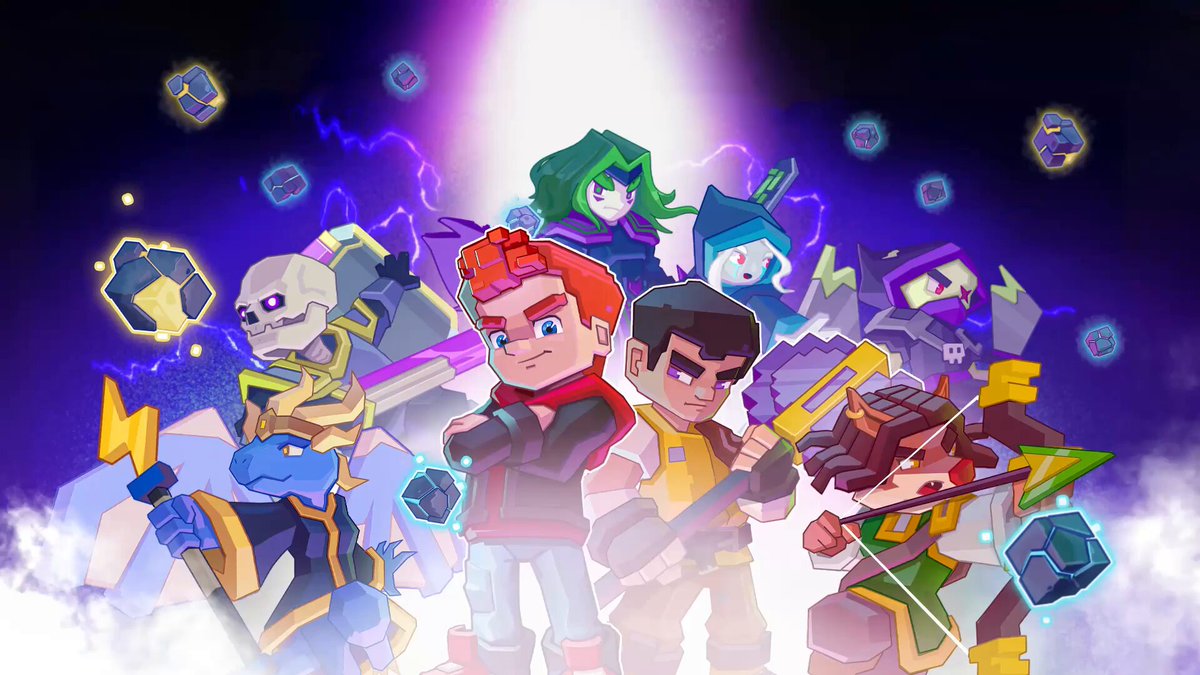 The image features a group of cartoon characters standing together against a dark background with purple lights shining from above, creating an intense atmosphere. The characters are positioned at various angles, showcasing their unique personalities and roles within the game. The text "10 days left on the @VoxieTactics Arena Tournament III 40,000 $VOXEL prize pool, more points equals a bigger share Multiply your gains up to 4x, every match won and every Bounty counts Qualifier is low, 5 games or 10 points and you are in powered by @Immutable + @0xPolygon" suggests that the characters are part of an ongoing game tournament. The post seems to be promoting the idea of teamwork and strategy within the game, as well as emphasizing the importance of points and rewards for players who perform well.
