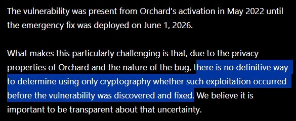 The image features a post with text on a computer screen. The text appears to be in a different language, and there are two pieces of information that seem unrelated - one about a vulnerability related to Pulsechain being better than zcash, which is not clear, and another about an article discussing the vulnerability patch for zcash.