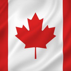 The image shows the Canadian flag, featuring its iconic red maple leaf on a white background flanked by red bars, symbolizing Canada in the context of its six biggest banks exploring tokenized Canadian dollar deposits.