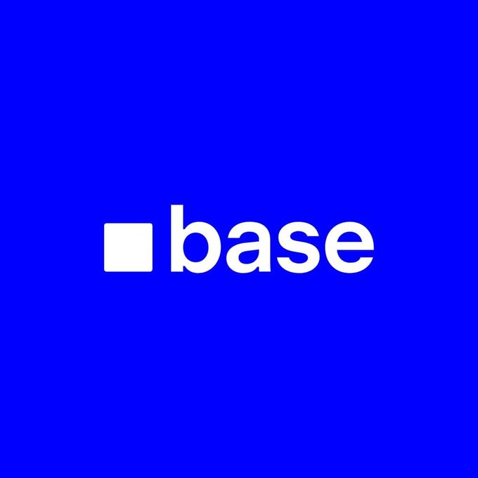 The image features a logo for Base that is displayed against a blue background. The logo consists of the word "Base" written in white letters. Below the logo, there is a caption that reads, "Most people just want $BASE TGE or an airdrop." This caption emphasizes the main goal of Base, which is to create an onchain network and bring over 1 billion users to it. The image also includes a link to a post about the company's vision and goals.
