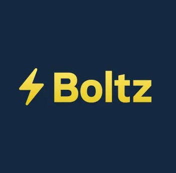 The image displays the Boltz logo, featuring a yellow lightning bolt symbol next to the bold "Boltz" text on a dark navy blue background. The lightning bolt icon visually reinforces the context of the accompanying news, which reports that Boltz—a platform known for non-custodial Bitcoin Lightning swaps—has halted operations due to AI-driven exploits.