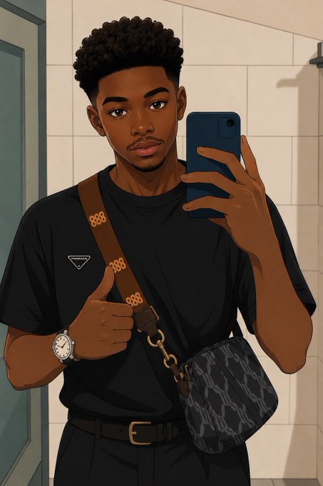 The image features a man taking a selfie with his cell phone, wearing a black shirt and holding a bag over his shoulder. The caption of the image reads "GM, CT Today’s a beautiful day, and here’s the plan: Stay mindful on @timesoulcom #TimeSoul #BingX blast #Connect with new X friends Small actions, consistent progress". This suggests that the man is taking time to capture his thoughts or experiences of the day in a photo. The caption also mentions staying healthy and connecting with others through social media platforms like Instagram.