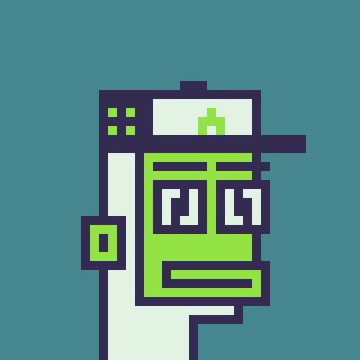 A pixel art image of a green and white robot-like character on a teal background. The retro, blocky aesthetic pairs with the post's firm tone about missed deadlines and pending wallet uploads, evoking a "processing your message" or bureaucratic, robotic vibe.