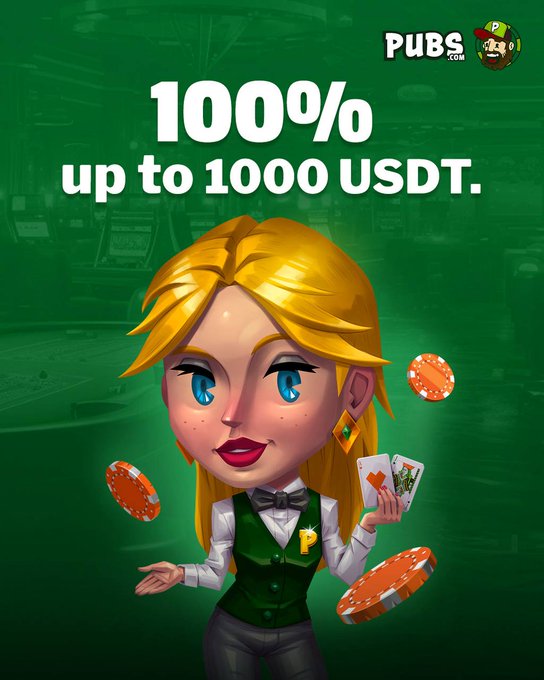 The image features a woman dressed as a waitress, standing with her arms outstretched while holding multiple poker chips or playing cards. She's in a cartoon style that seems to be set against a green background. The caption for this image reads: "Most platforms only show you the huge wins... but for me, the real difference is the overall experience". The post in question discusses whether someone should consider playing at the Pubs casino site or not based on the woman's illustration and description of the game itself.