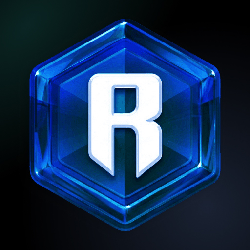 The image features a blue hexagonal logo with the letter "R" prominently displayed at its center, surrounded by a border of smaller blue hexagons. The background color of the image is black, which contrasts with the vibrant blue of the logo and makes it stand out. The text in the image reads "Ronin ecosystem last week @AxieInfinity: Terrariums V1 is live. Activate plots, send axies to Atia'S Shrine, and earn bAXS every hour @pixels_online: Community Cup registration plus a 24h Shorelime event kicked off @PlayCalamity: Factory NFT sale is open and the Sunforge". The combination of colors and the positioning of the logo within the image create an eye-catching visual effect.