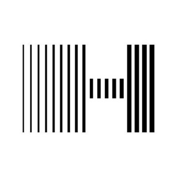A barcode-style graphic with varying vertical line widths, visually abstracting digital identity or blockchain data. The minimalist design complements the announcement of The Hashgraph Group's IBM Silver Partner status and its Hedera-based IDTrust platform's listing on the IBM Cloud Catalog.