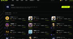 A screenshot of the DEX Screener website displaying a trading dashboard with various cryptocurrency token listings, price charts, and market data metrics on a dark theme interface.