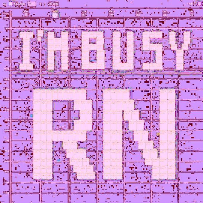 A pixelated graphic displays the words "JAMES RN" in blocky white letters against a light purple background filled with technical-looking markings and a toolbar. The image ties into a social media campaign, where the user has been tagging Coinbase to list the "$james" token for 17 days, using the meme-style graphic to rally support for the token's listing.