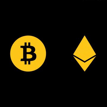 The image features the logos of Bitcoin (BTC) and Ethereum (ETH) on a black background, representing the two major cryptocurrencies mentioned in the post about spot crypto ETFs experiencing significant net outflows on October 12.