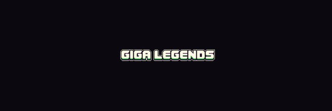 The image shows the title “GIGA LEGENDS” in stylized green-and-white lettering against a black background. It is associated with the accompanying post announcing Giga Legends as GigaVerse’s flagship collection, coming to the Ethereum mainnet, and teasing possible whitelist access.