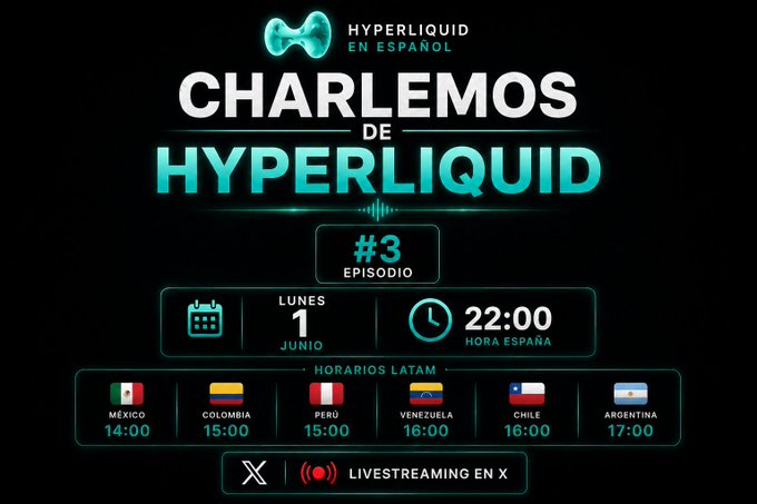 The image features a poster for a live stream of Hyper Liquid, which is an event happening at 3:00 PM. The poster displays the names of the hosts and the date of the event, as well as the time it will be taking place. It also includes the names of the countries where the hosts are from, along with their respective flags. The image shows a close-up view of the poster, allowing for a clear understanding of its content.