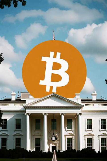 A large Bitcoin logo is superimposed over the White House, symbolizing the intersection of cryptocurrency and federal policy, as Senators propose new ethics rules for the CLARITY Act.