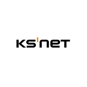 A logo for 'ksnet' displayed in lowercase black letters with an orange accent above the 'i' on a white background.