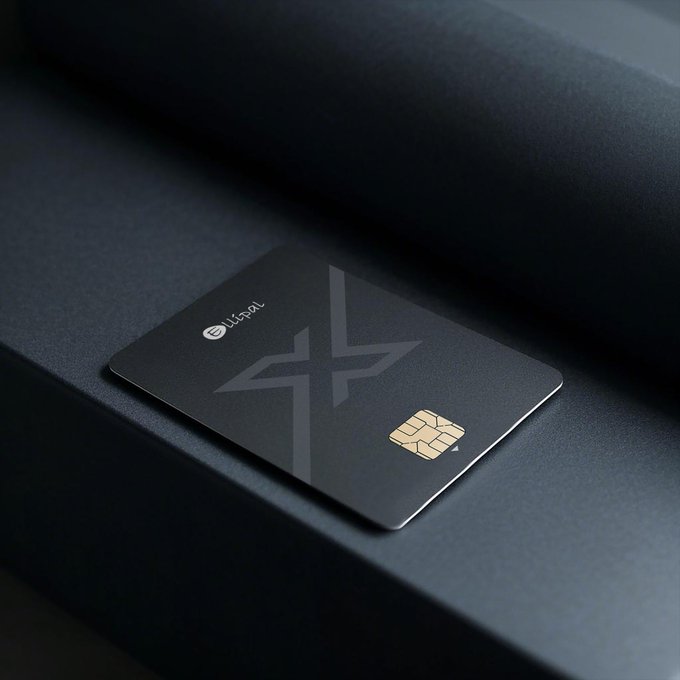 A sleek black **Lispay** card with a gold EMV chip rests on a dark surface, visually reinforcing the post's message about the brand's minimalist, no-fuss activation process—simply unbox, tap to phone, and the wallet is ready in three minutes with no cables or accounts needed.