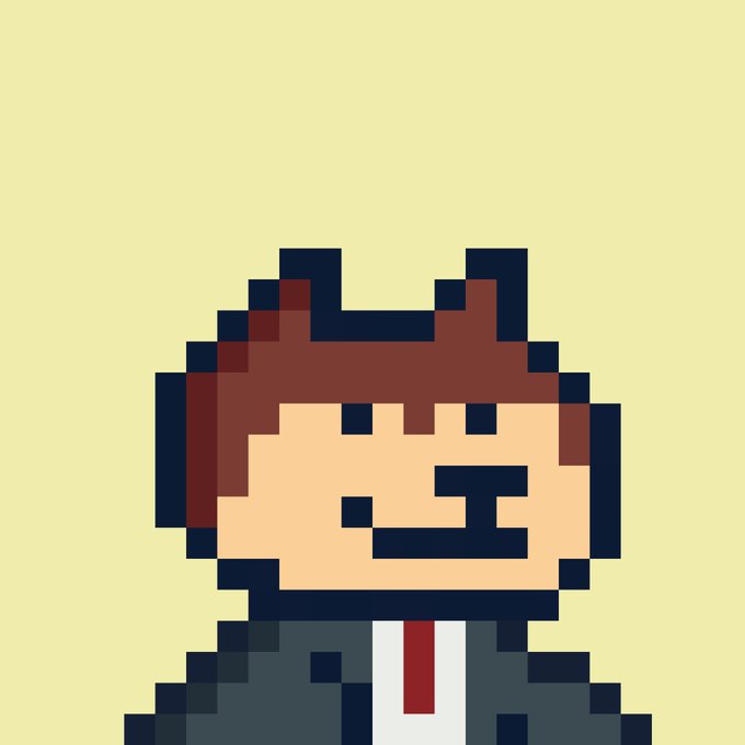 A pixel art illustration of a character with brown hair and a dark suit with a red tie against a pale yellow background, depicting a "Stonkbroker" (a play on "stockbroker" with the "stocks" meme reference) suggesting the meme-style character fits the post's playful reference to "Stonkbrokers flywheel on Solana."