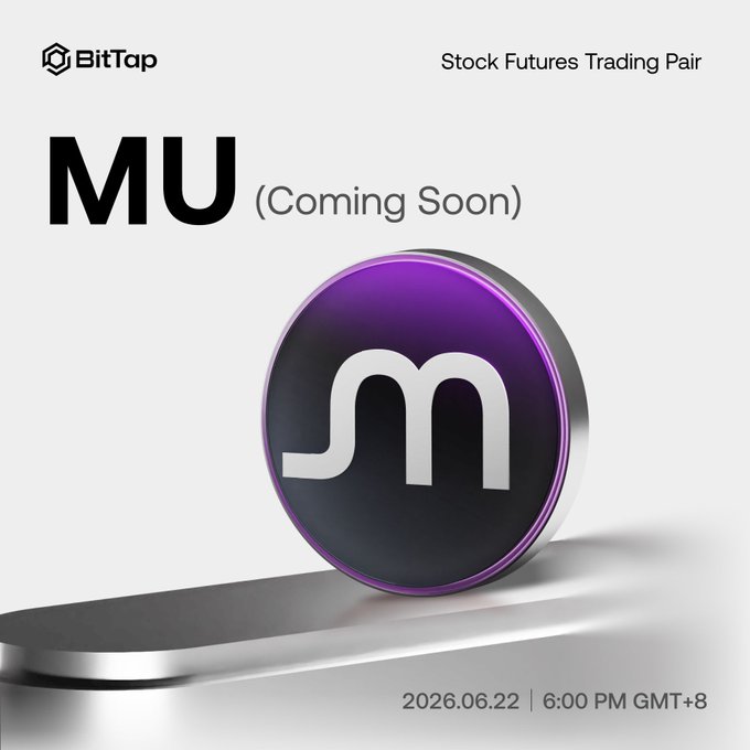 The image features a purple and black logo for BitTap, which is an online marketplace that allows users to buy and sell digital assets such as cryptocurrencies and tokens. The text on the image indicates that there are new listing opportunities for Bitcoin Futures trading in the coming weeks. The time of the opening is June 22nd at 6:00 PM (GMT+8). This information can be helpful for those interested in investing or trading digital assets, as it provides them with up-to-date details on when and where to find these opportunities.