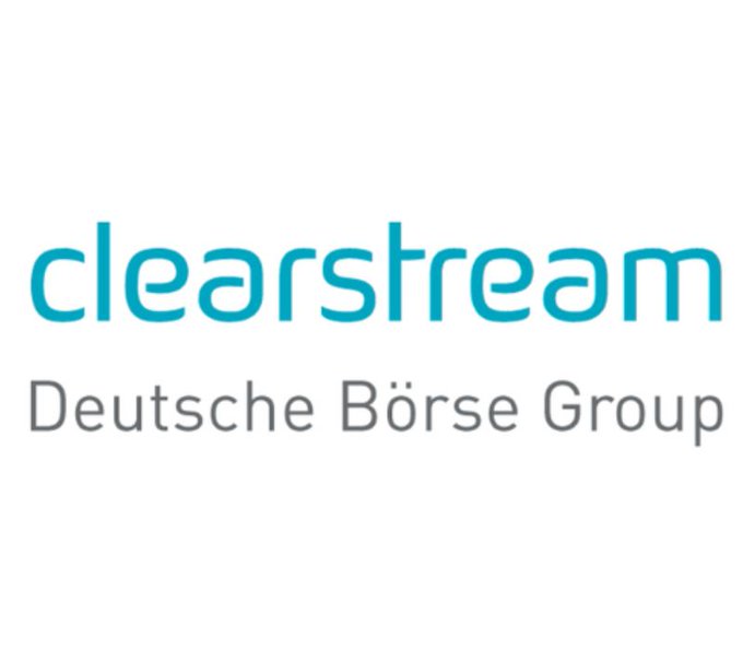 The Clearstream logo in teal text with 'Deutsche Börse Group' written underneath in gray.