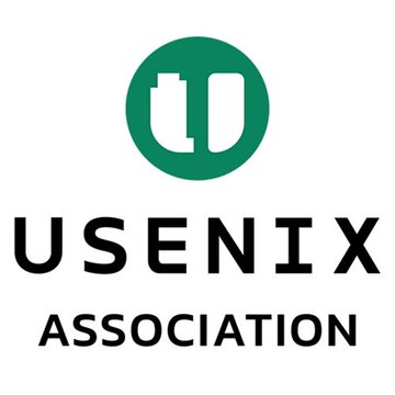 The image displays the USENIX Association logo, featuring a green circular emblem with stylized lettering above the bold black text "USENIX ASSOCIATION." It serves as the publishing organization for the security study referenced in the caption, which details significant cryptocurrency losses and exposed private keys stemming from poor key management practices in public repositories.