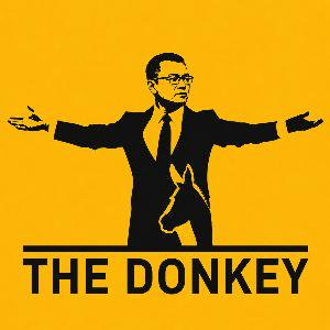The image shows a stylized black-and-yellow graphic of a man in a suit with outstretched arms, accompanied by the bold text "THE DONKEY" — likely referencing CZ (Changpeng Zhao), Binance's former CEO, whose detractors have historically called him a "donkey" in crypto circles.

The post mocks how Binance's bStocks initiative, initially dismissed by BSC meme traders as irrelevant to their world, has now become unexpectedly significant, with the "THE DONKEY" meme image serving as a sarcastic jab at how Binance continues to make surprising moves that defy expectations.